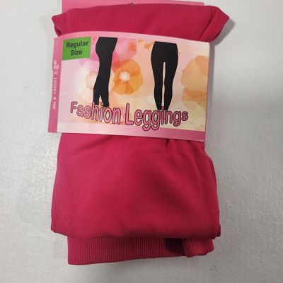 Pink High Waisted Fashion Leggings regular Size  - NWT